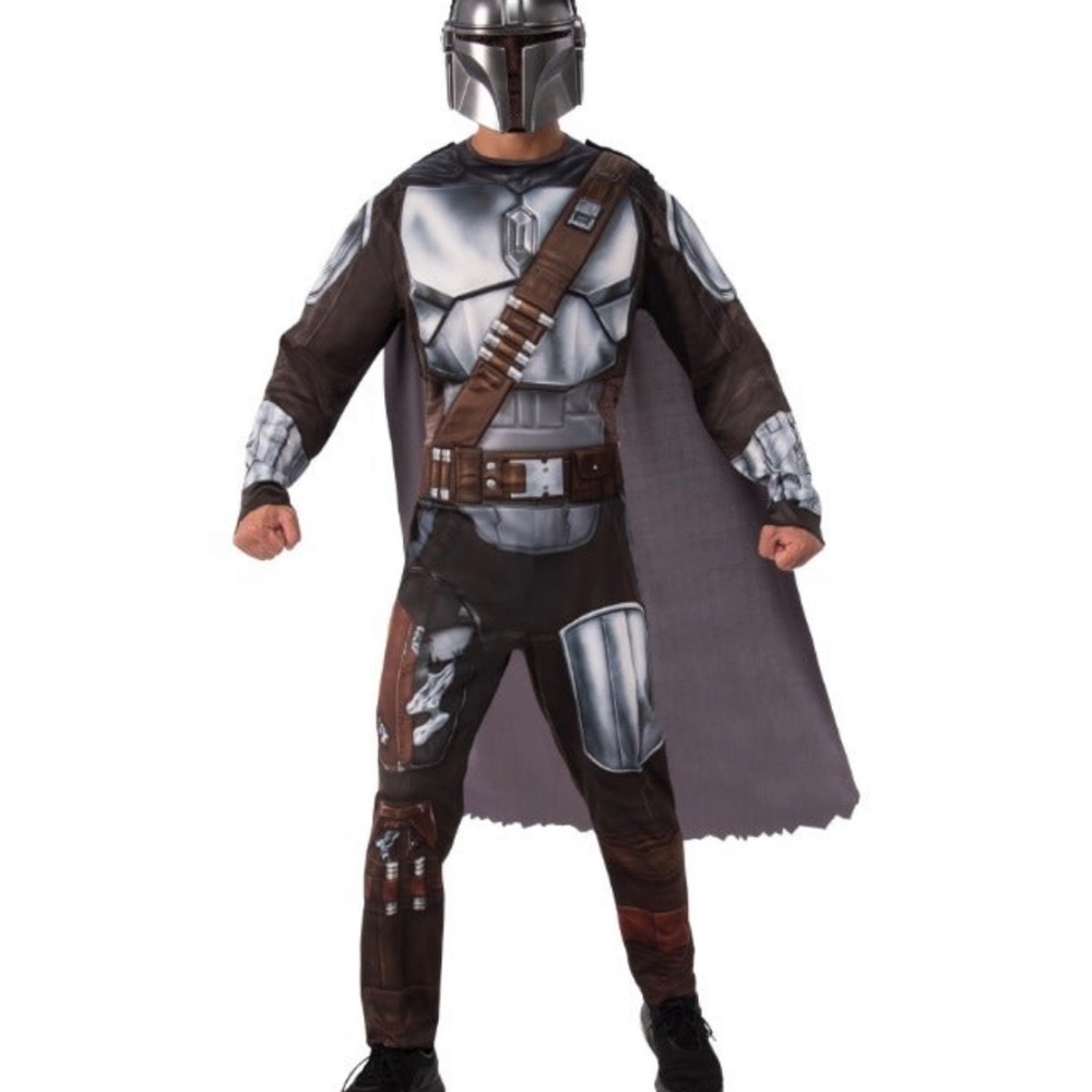 Star Wars The Mandalorian Men’s Adult Size XL Halloween Cosplay Costume and mask